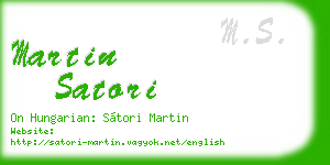 martin satori business card