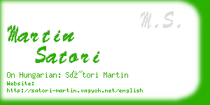 martin satori business card